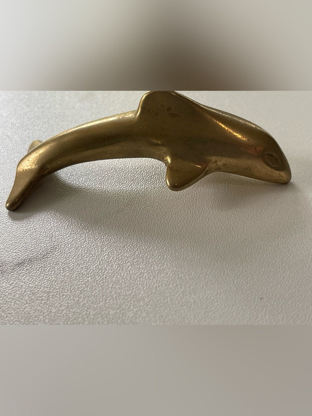 Brass Dolphin Figurine Decorative Accent - Gold Finish